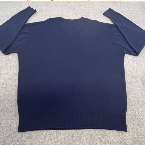 Glenbrae Sweater Adult Extra Large Blue V-Neck Lambs Wool Pullover Preppy Men - Picture 12 of 13